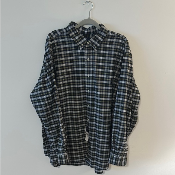 NWT Polo Ralph Lauren Men’s Green & White Plaid Button Down Size 2XB - Picture 1 of 7